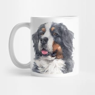 Bernese Mountain Dog Watercolor Art Mug